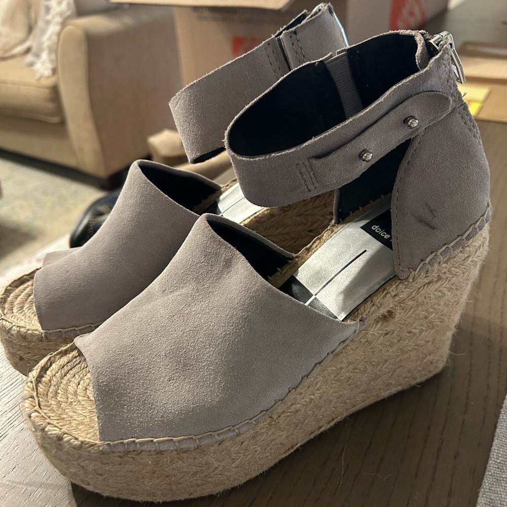 Dolce Vita Gray Wedge Sandals